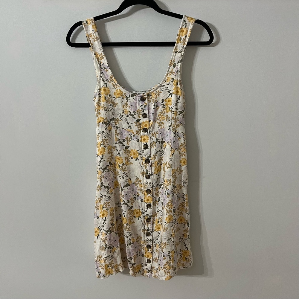 American Eagle Floral Button-Down Dress